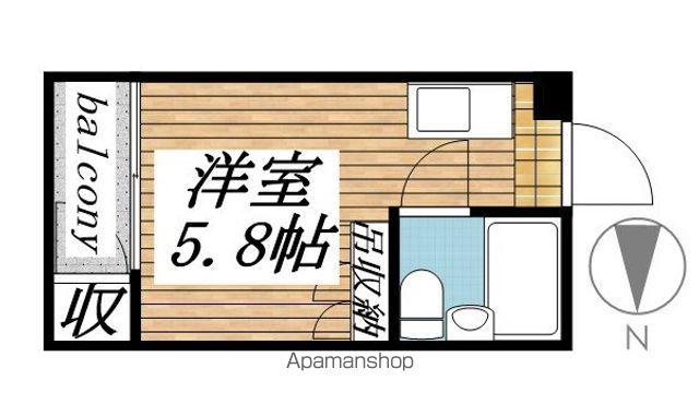 メゾンドポルシュ(ワンルーム/5階)の間取り写真