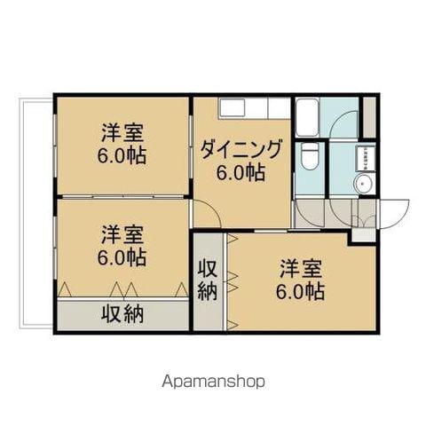 メゾン砧(3DK/3階)の間取り写真