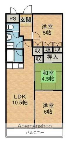第14柴田マンション(3LDK/7階)の間取り写真