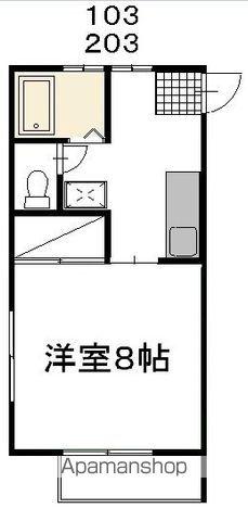 ピュアハウスえびうち(1K/1階)の間取り写真