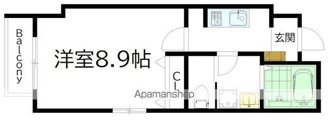 京王電鉄井の頭線 明大前駅 徒歩12分 2階建 新築(1K/2階)の間取り写真