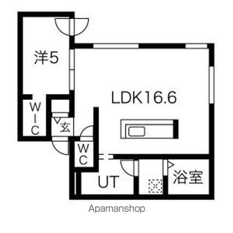 ラフィナート南16条(1LDK/4階)の間取り写真