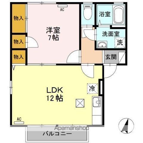 アコール近江 A/B(1LDK/1階)の間取り写真