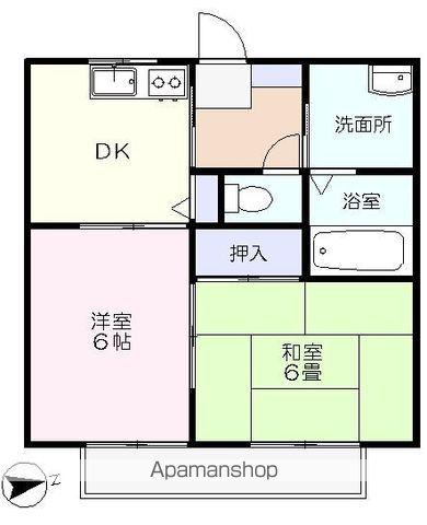 プラザ・ディアス(2DK/2階)の間取り写真