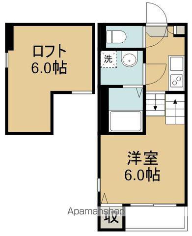 グレーステラス福住(1K/1階)の間取り写真