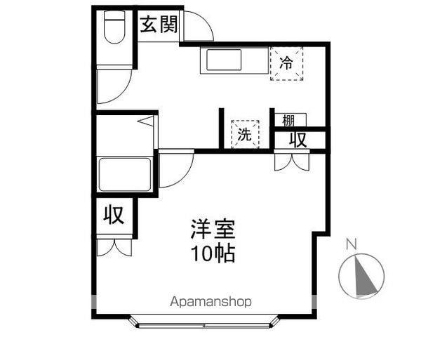 エルシャンテ(1K/2階)の間取り写真