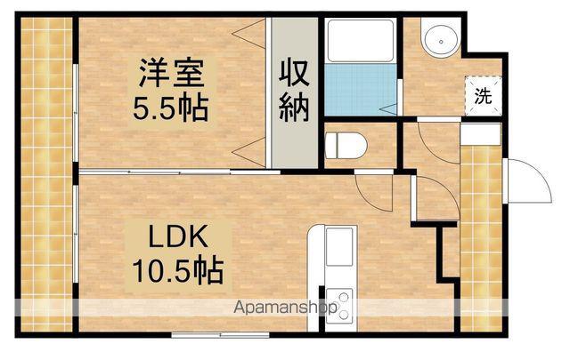 KOMATSUNA-SO(1LDK/1階)の間取り写真