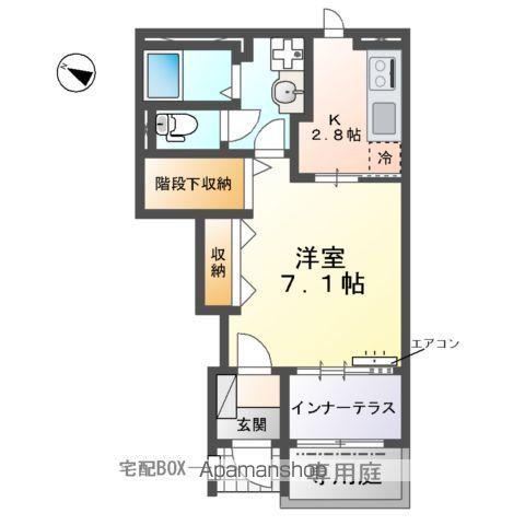  南柏アパート(1K/1階)の間取り写真