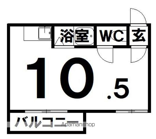 サンメイクハイツ(ワンルーム/2階)の間取り写真