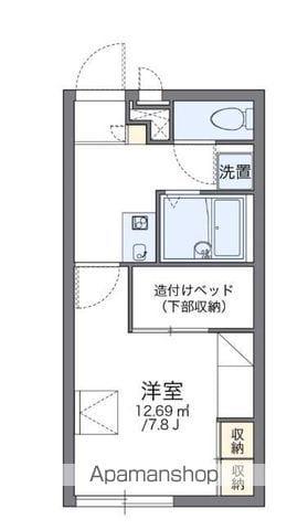 レオパレス向日葵(1K/1階)の間取り写真