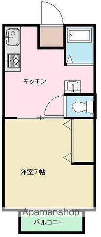シティーハイツ Ⅱ(1DK/1階)の間取り写真