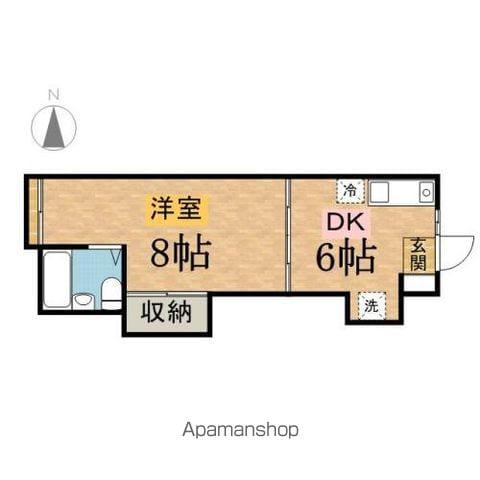 テラス桜ヶ丘(1DK/1階)の間取り写真