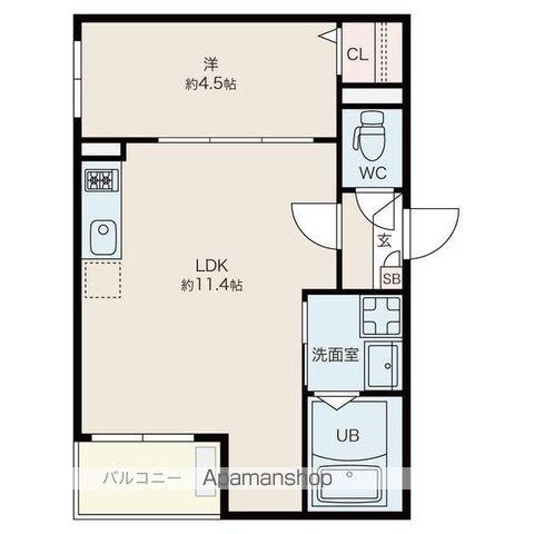 JACK GONISHIⅠ(1LDK/2階)の間取り写真