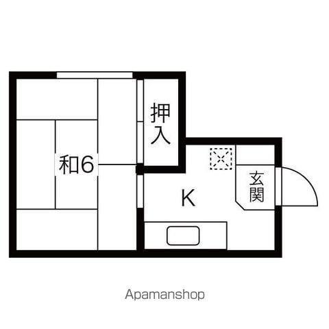 コスモスビル(1DK/4階)の間取り写真