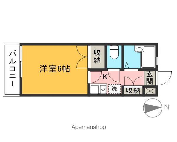 ボヌール(1K/2階)の間取り写真