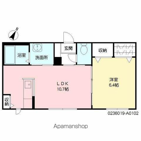 シャーメゾン平佐(1LDK/1階)の間取り写真