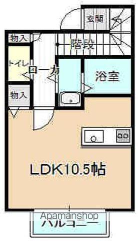 エスベランサ(ワンルーム/2階)の間取り写真