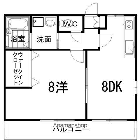 コンフォート弥右衛門(1DK/2階)の間取り写真