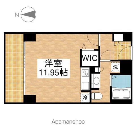 ミュプレ矢場町(ワンルーム/13階)の間取り写真