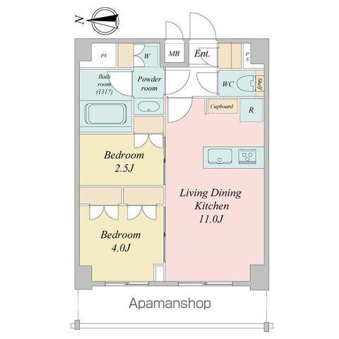 LIME RESIDENCE KAWAGUCHI イースト(2LDK/8階)の間取り写真