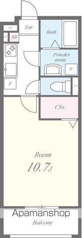 ヴィラ ケイ(1K/2階)の間取り写真