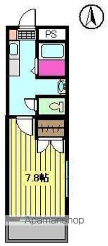 ブラウンハイム土居田(1K/2階)の間取り写真