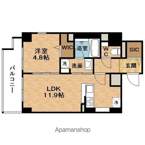 アローム梅田(1LDK/7階)の間取り写真