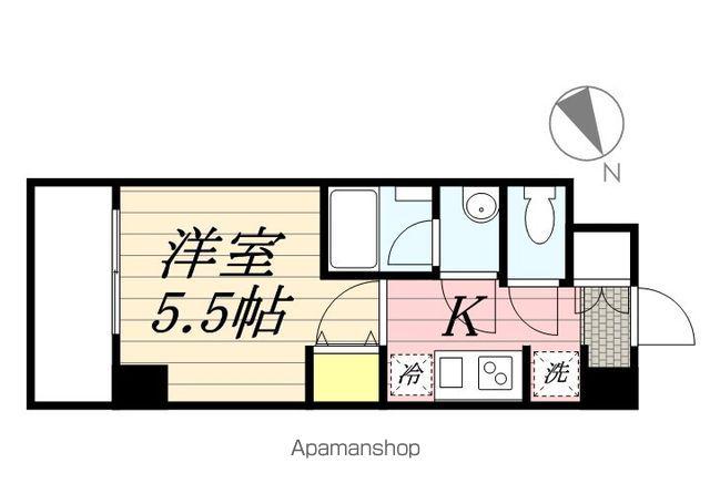 パークフラッツ横濱平沼橋(1K/8階)の間取り写真
