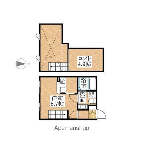 プリマグランデ須ヶ口壱番館(1K/1階)の間取り写真