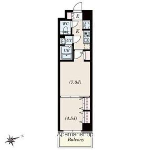 SーRESIDENCE神沢AFFORD 中(2K/1階)の間取り写真