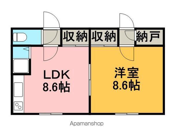 ラピュタ文京台(1LDK/2階)の間取り写真