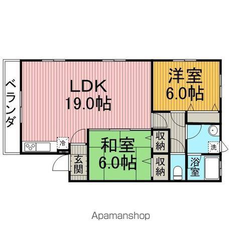 ロイヤルヴィクトリアⅢ番館(2LDK/3階)の間取り写真