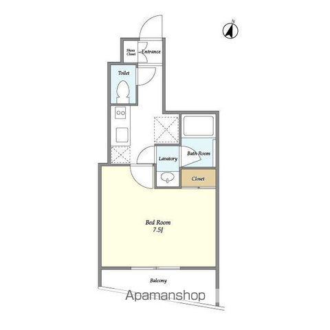 ディームス東新宿(1K/8階)の間取り写真