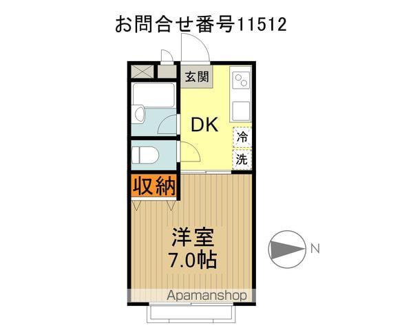 ベルエアガーデン6(1K/3階)の間取り写真