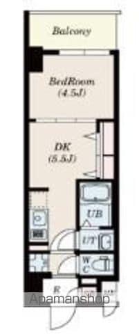 GRANPASEO 菊川(1DK/2階)の間取り写真
