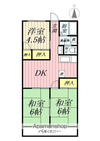 BCASA三郷RE-BORN(3DK/3階)の間取り写真