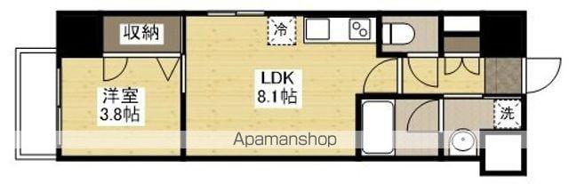 S-RESIDENCE宇品5丁目Ⅱ(1LDK/6階)の間取り写真