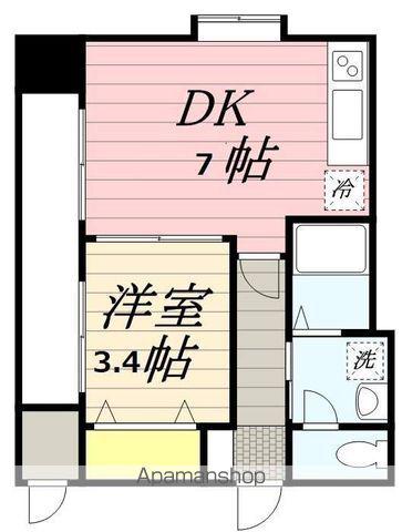 E.POPULARⅡ(1DK/5階)の間取り写真