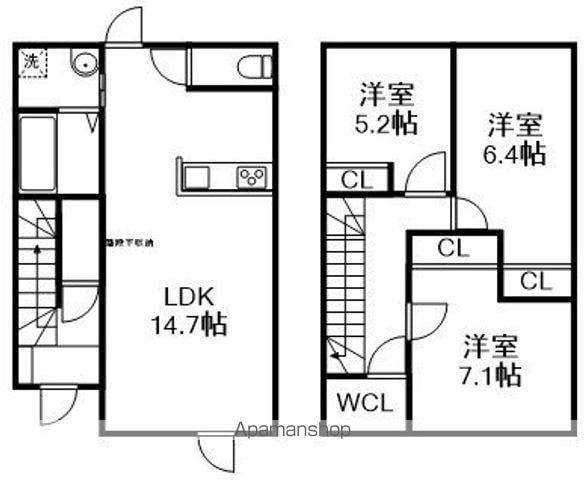 フォータウン　Ｃ棟(3LDK)の間取り写真