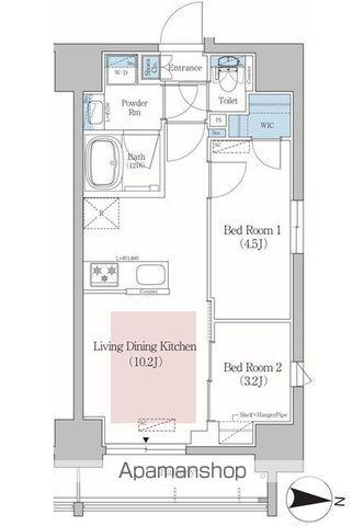 アーバネックス錦糸公園Ⅱ(2LDK/10階)の間取り写真