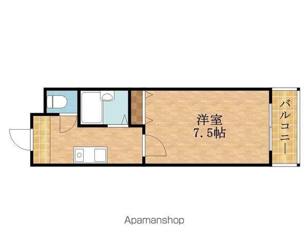 YKマンション(1K/3階)の間取り写真