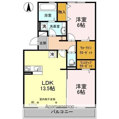 マイリーブル(2LDK/2階)の間取り写真