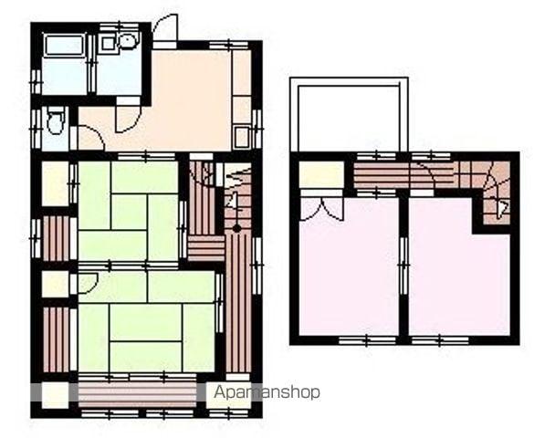山陽本線 松永駅 徒歩13分 2階建 築43年(4K)の間取り写真