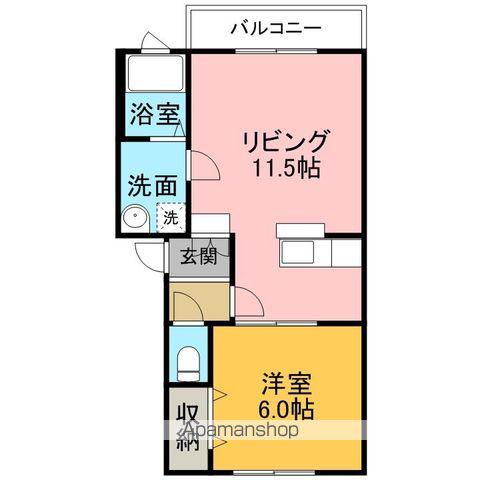 コメット(1LDK/3階)の間取り写真