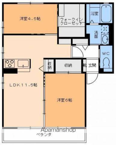 OWL (2LDK/1階)の間取り写真