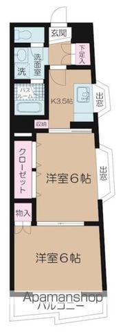 ロイヤルマンション市川(2K/5階)の間取り写真