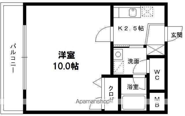 アミティエ博多南(1K/8階)の間取り写真