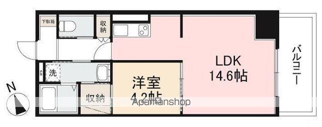 EGG TOWER MANSION(1LDK/3階)の間取り写真