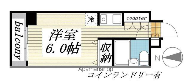 メゾン・ド・エトワール(ワンルーム/4階)の間取り写真