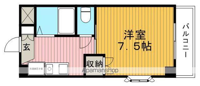 ノベラスコート蛍池(1K/4階)の間取り写真